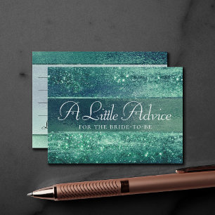 Carte D'accompagnement Glitzy Foil Seafoam Green Iridescente Conseil Aq