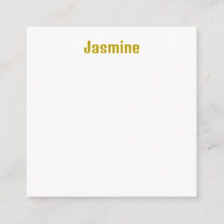 Carte D'accompagnement Gold Color Calligraphy Nom professionnel