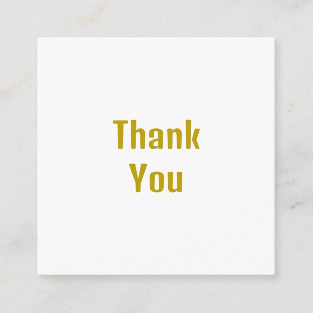 Carte D'accompagnement Gold Color Calligraphy Nom professionnel (Devant)