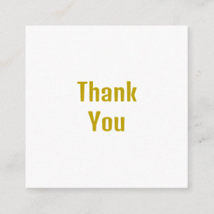 Carte D'accompagnement Gold Color Calligraphy Nom professionnel