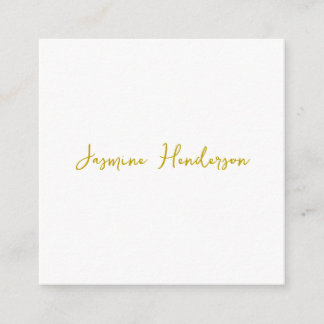 Carte D'accompagnement Gold Color Calligraphy Professional Nom personnali