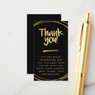 Carte D'accompagnement Gold effet client merci des liens sociaux