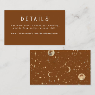 Carte D'accompagnement Gold Foil Stars Celestin Mariage Détails