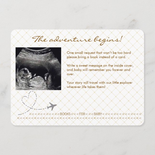 Carte D'accompagnement Gold Globe Passport Travel Books for Baby (Dos)