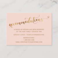 Gold Hearts Script Blush Mariage Hébergements