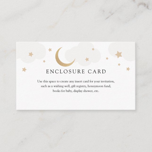Carte D'accompagnement Gold Moon and Gray Clouds Enclosure Card (Devant)