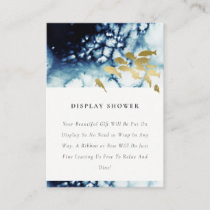 CARTE D'ACCOMPAGNEMENT GOLD NAVY SOUS L'EAU MER POISSON AFFICHAGE BABY SH