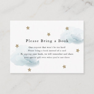 Carte D'accompagnement Gold Stars & Clouds S'il vous plaît apporter une c