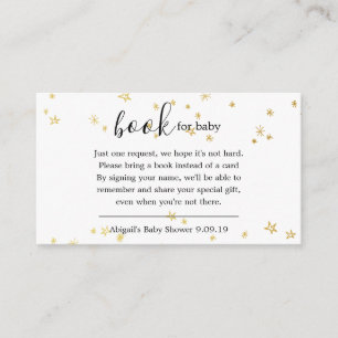 Carte D'accompagnement Gold Twinkle Little Star Baby shower de demande de