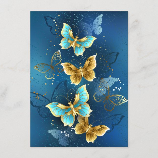 Carte D'accompagnement Golden butterflies (Devant)