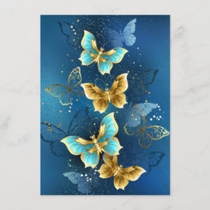 Carte D'accompagnement Golden butterflies