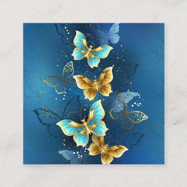 Carte D'accompagnement Golden butterflies (Devant)