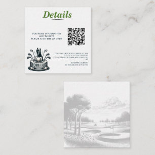 Carte D'accompagnement Golf Couple Mariage QR Code