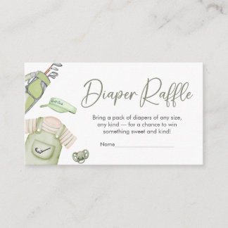 Carte D'accompagnement Golf Little Putter Baby Shower Diaper Raffle