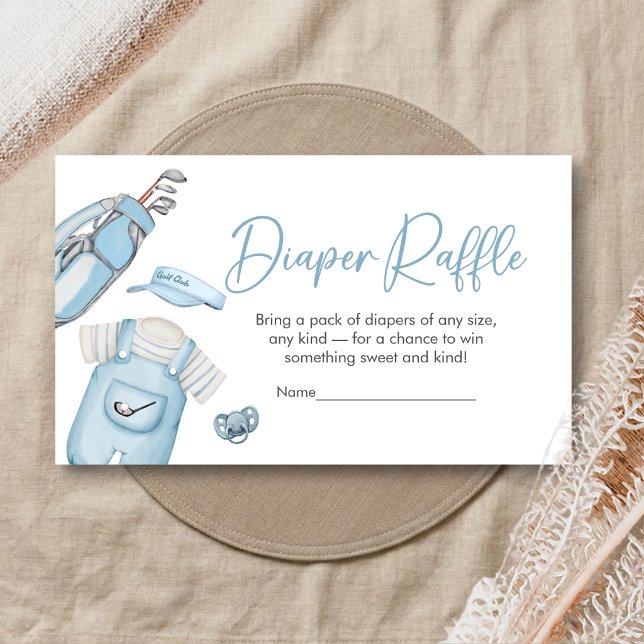 Carte D'accompagnement Golf Little Putter Baby Shower Diaper Raffle (A Little Putter Golf Baby Shower Diaper Raffle)
