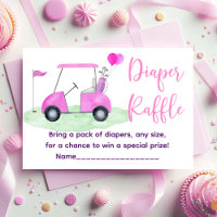 Golf Rose Baby shower fille Déchets Raffle