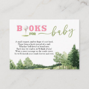 Carte D'accompagnement Golf Rose Girl Baby shower Par-Tee Livres Pour Béb