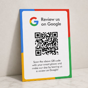 Carte D'accompagnement Google Avis Business Review Link QR Code