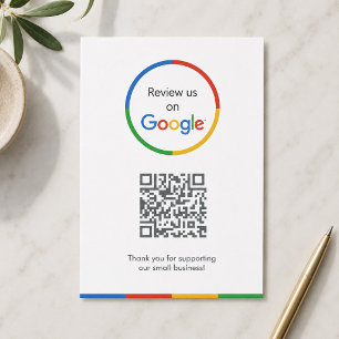 Carte D'accompagnement Google Avis Business Review Link QR Code