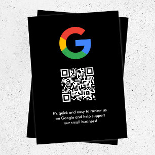 Carte D'accompagnement Google Avis   Business Review Link QR Code