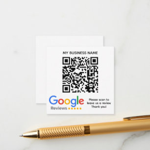 Carte D'accompagnement GOOGLE REVIEWS QR code personnalisé
