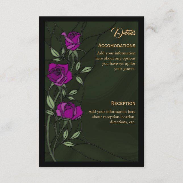 Carte d'accompagnement Gothic Roses (Devant)