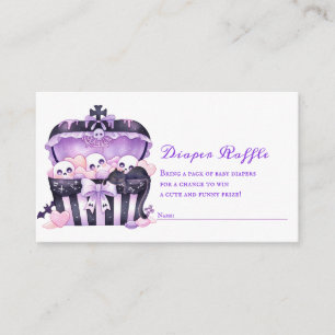 Carte D'accompagnement Gothique Halloween Goth Baby shower Déchets Raffle
