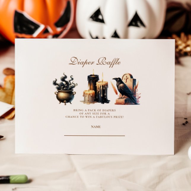 Carte D'accompagnement Gothique Halloween Petit Boo Diapper Raffle (Créateur téléchargé)