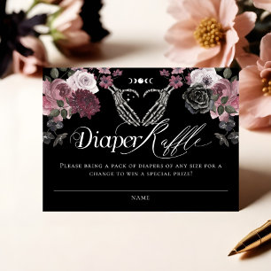 Carte D'accompagnement Gothique Halloween Squelette Mains Baby Diaper Raf