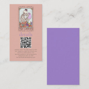 Carte D'accompagnement Gothique Tarot Card QR Détails du Mariage