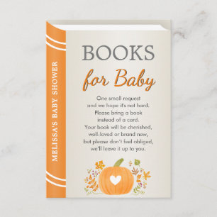 Carte D'accompagnement Goutte de bébé Citrouille Orange Automne Baby Show