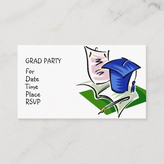 CARTE D'ACCOMPAGNEMENT GRAD PARTY - PERSONNALISER (Devant)