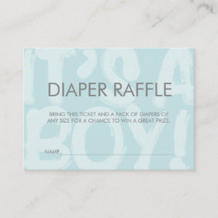 Carte D'accompagnement Graffiti Bleu Baby shower Déchets Raffle Billet