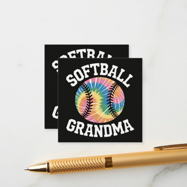 Carte D'accompagnement Grand-mère de softball (Devant/Arrière en situation)