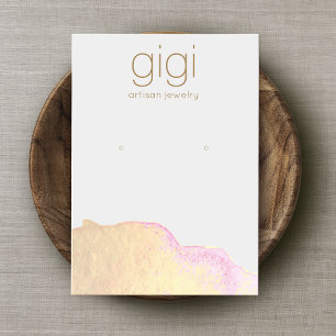 Carte D'accompagnement Grande aquarelle or Abstrait