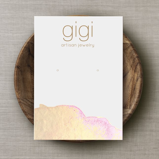 Carte D'accompagnement Grande aquarelle or Abstrait (Créateur téléchargé)