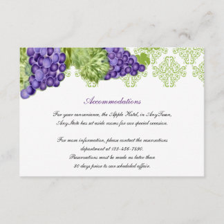 Carte D'accompagnement Grapevine Jardin Mariage Insertion