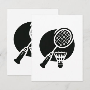 Carte D'accompagnement Graphique de badminton