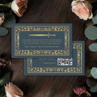 Gray Royal Sword Mariage Website RSVP QR Code