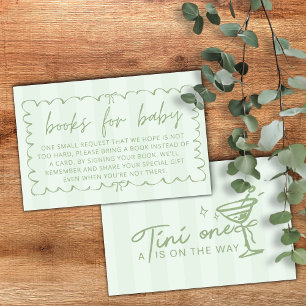 Carte D'accompagnement Green A Tini One Baby shower Livres pour bébé