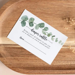 Carte D'accompagnement Green Delight Eucalyptus Déchets Raffle Billet