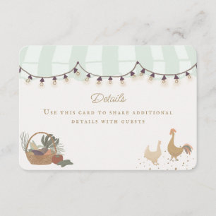 Carte D'accompagnement Green Farmers Market Farm Détails frais Insérer