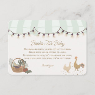 Carte D'accompagnement Green Farmers Market Farm Livres pour bébé Inserti