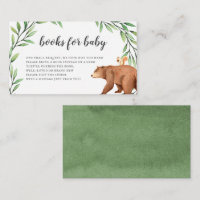 Green Forest Animals Baby shower Livres pour bébé