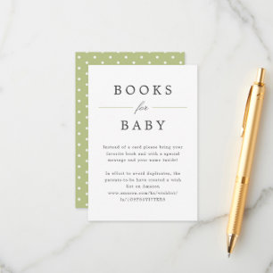 Carte D'accompagnement Green Grand Millennial Books for Baby Request