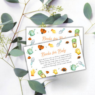 Carte D'accompagnement Green Ladybug Garden Livres Pour Baby shower