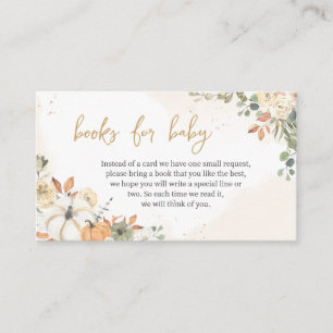 Carte D'accompagnement Green Little Citrouille Baby shower Livres pour bé
