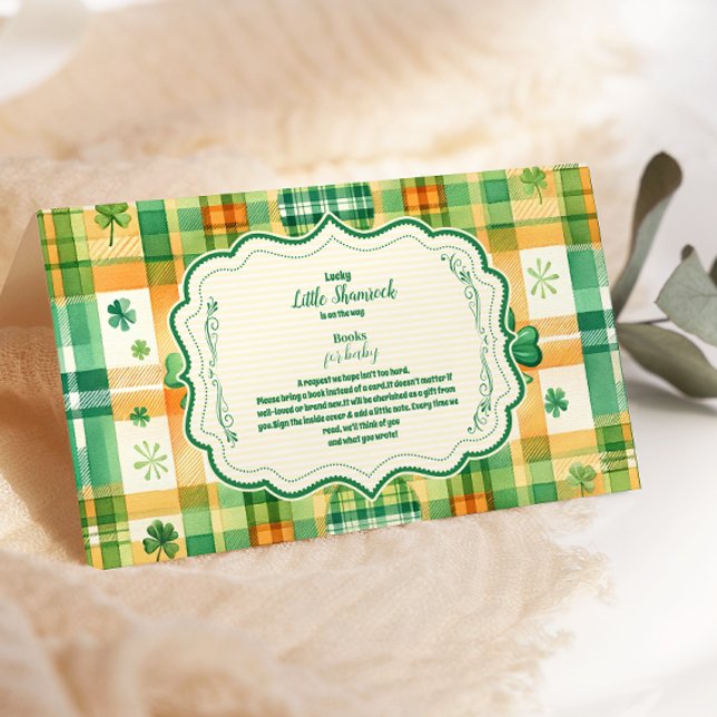 Carte D'accompagnement Green Lucky Little Shamrock Livres pour bébé (Créateur téléchargé)