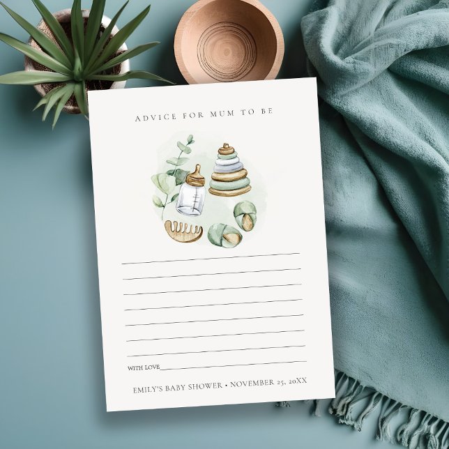 Carte D'accompagnement Green Nursery Conseils essentiels pour le Baby sho (Créateur téléchargé)