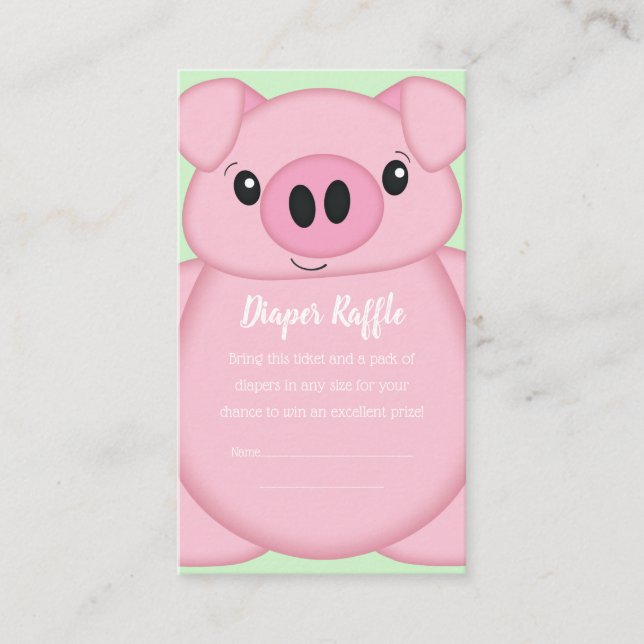 Carte D'accompagnement Green Pig Baby (Devant)